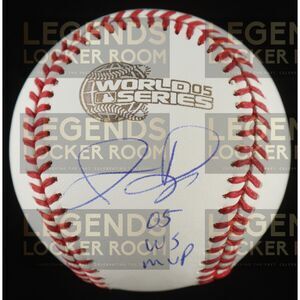 Jermaine Dye Signed Rawlings World Series Baseball - Inscribed "05 WS MVP"